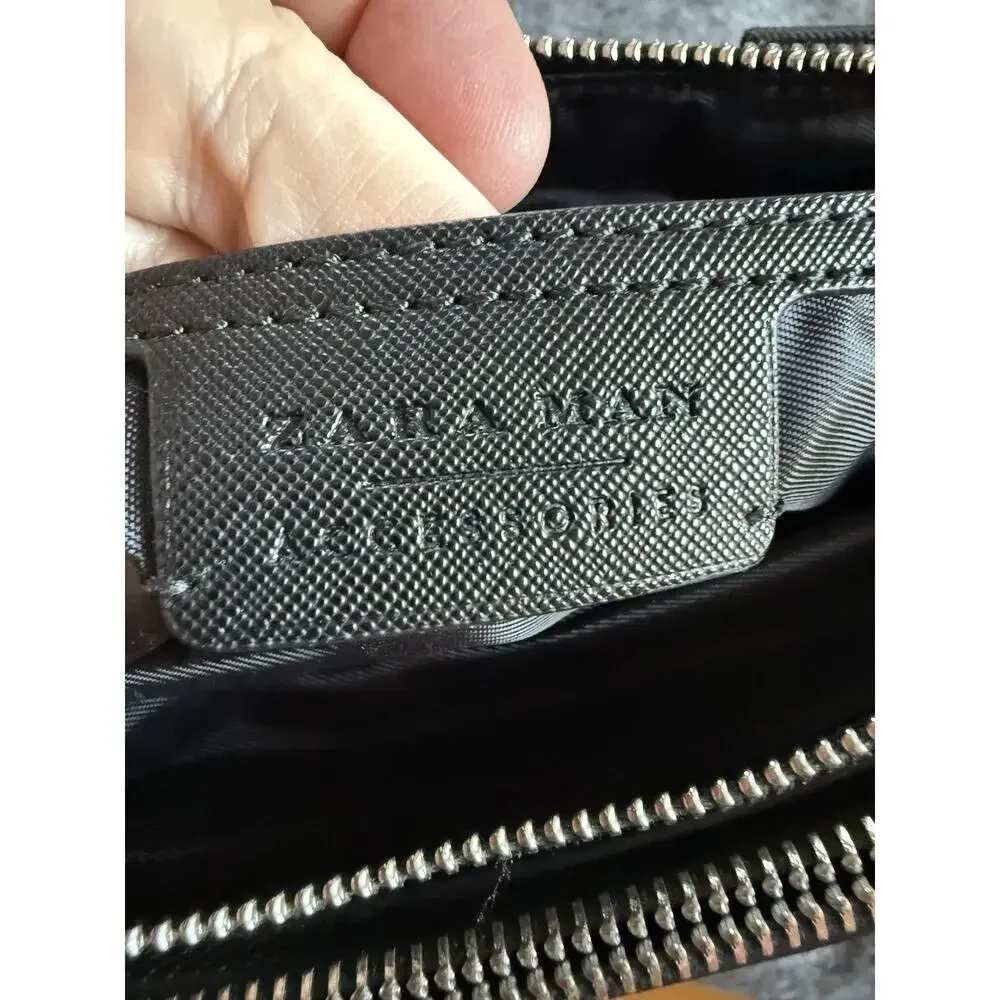 Zara Black Men's Messenger Crossbody Bag